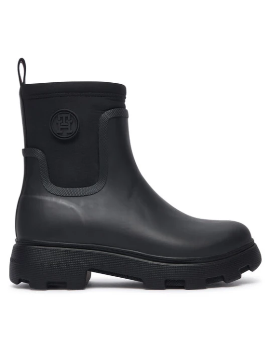 Zdjęcie produktu Kalosze Tommy Hilfiger Th Stamp Warm Ankle Rain Boot FW0FW09544 Czarny