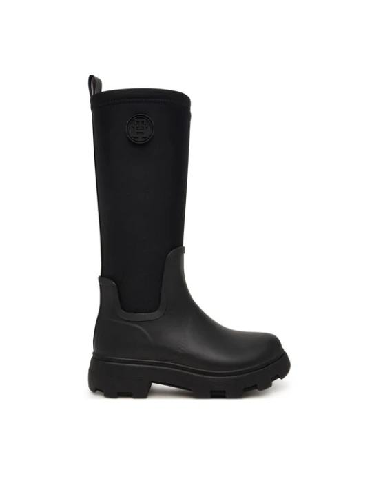 Zdjęcie produktu Kalosze Tommy Hilfiger Th Stamp Warm Knee Rain Boot FW0FW09678 Czarny
