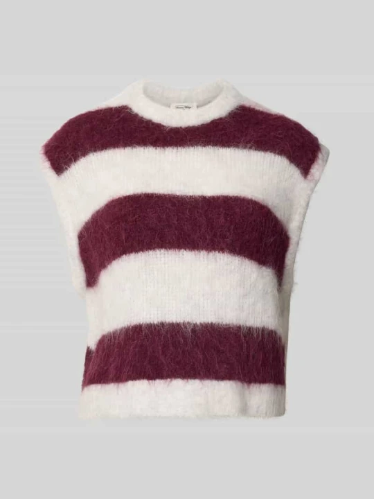 Zdjęcie produktu Kamizelka bez rękawów z mieszanki alpaki o kroju regular fit Model 'NIBY' American Vintage Bordowy