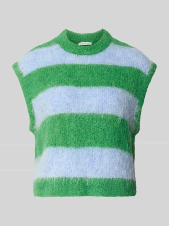 Zdjęcie produktu Kamizelka bez rękawów z mieszanki alpaki o kroju regular fit Model 'NIBY' American Vintage Jasnoniebieski