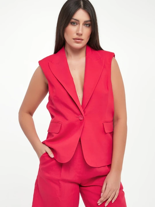 Zdjęcie produktu Kamizelka damska lniana TWINSET ACTITUDE