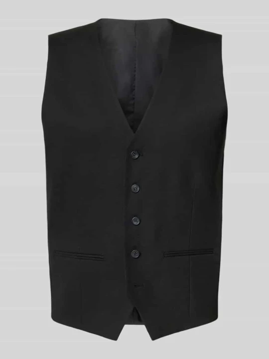 Zdjęcie produktu kamizelka garniturowa o kroju slim fit z dodatkiem wełny model 'NEIL' Selected Czarny