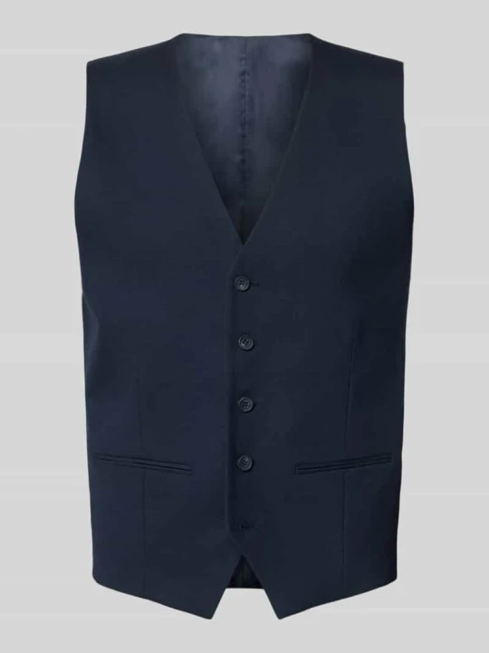 Zdjęcie produktu kamizelka garniturowa o kroju slim fit z dodatkiem wełny model 'NEIL' Selected Niebieski