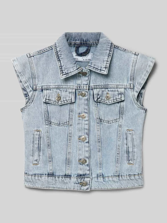 Zdjęcie produktu Kamizelka jeansowa z wykładanym kołnierzem Blue Effect