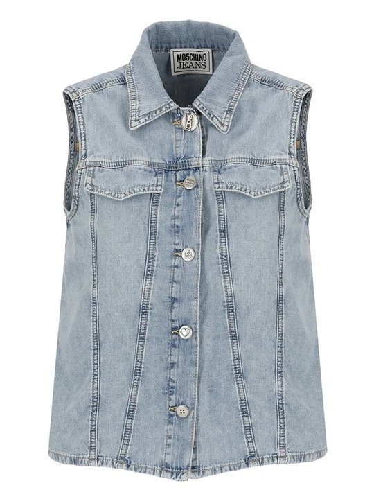 Zdjęcie produktu Kamizelka MOSCHINO jasnoniebieski denim