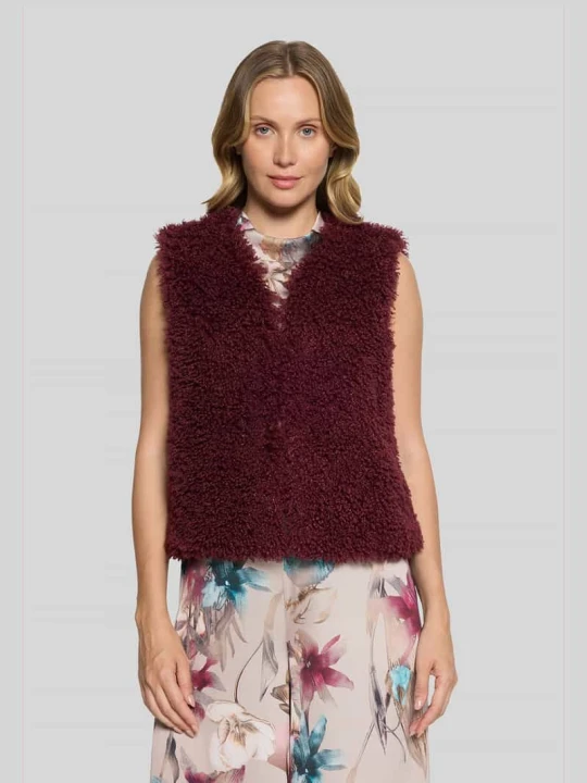 Zdjęcie produktu kamizelka o kroju regular fit bez zapięcia ROBE LÉGÈRE Bordowy
