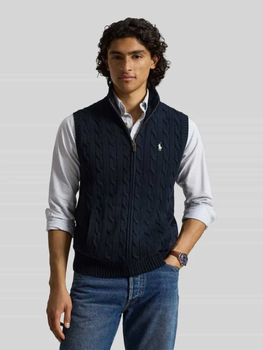 Zdjęcie produktu Kamizelka o kroju regular fit z czystej bawełny Polo Ralph Lauren Granatowy