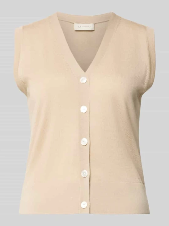 Zdjęcie produktu kamizelka o kroju regular fit z czystej wełny model 'LALBATA' MM By Max Mara Piaskowy