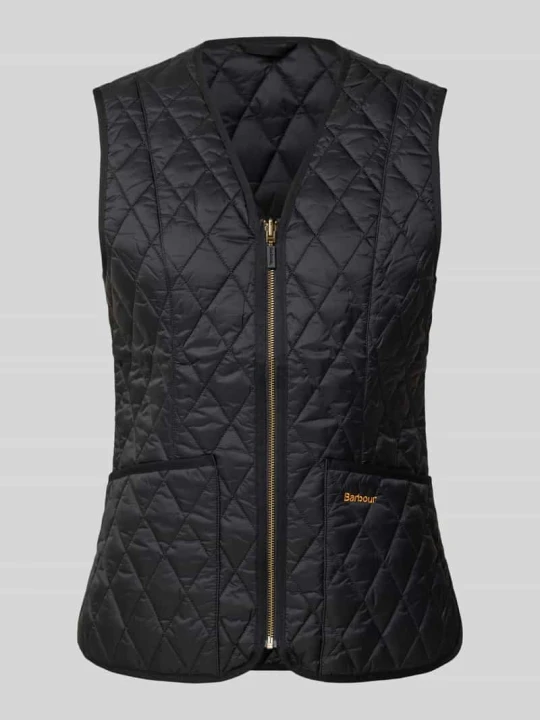 Zdjęcie produktu kamizelka o kroju regular fit z dekoltem w serek model 'BETTY' Barbour Czarny
