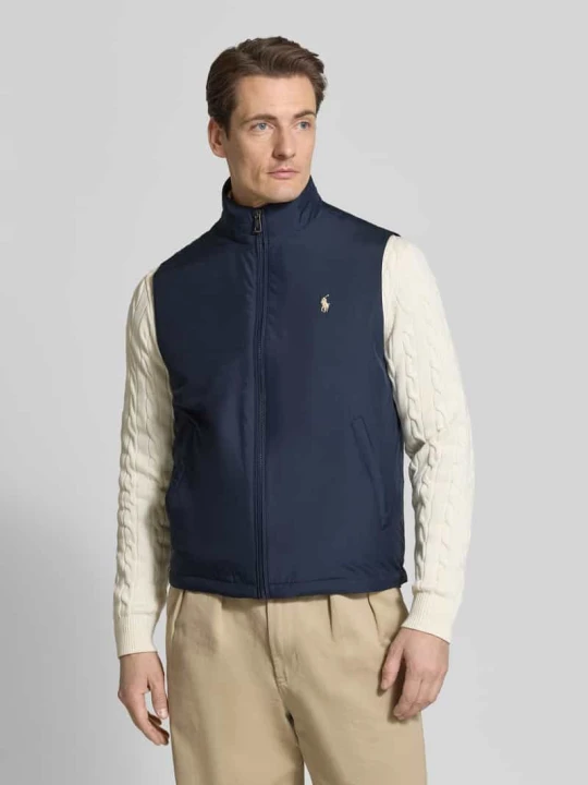 Zdjęcie produktu Kamizelka o kroju regular fit z detalem z logo Polo Ralph Lauren Granatowy