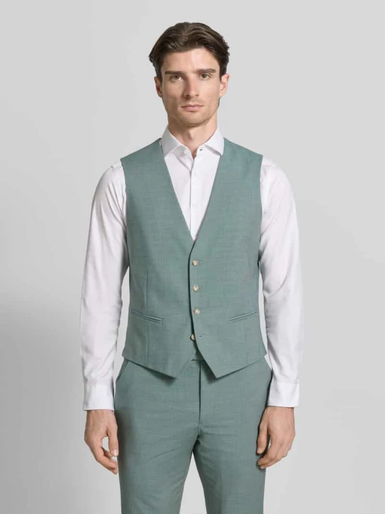 Zdjęcie produktu Kamizelka o kroju slim fit z dodatkiem wiskozy MCNEAL Zielony