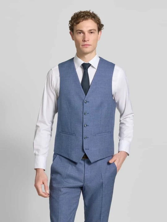Zdjęcie produktu Kamizelka o kroju regular fit z dodatkiem wiskozy model 'Edgar' Digel Jasnoniebieski
