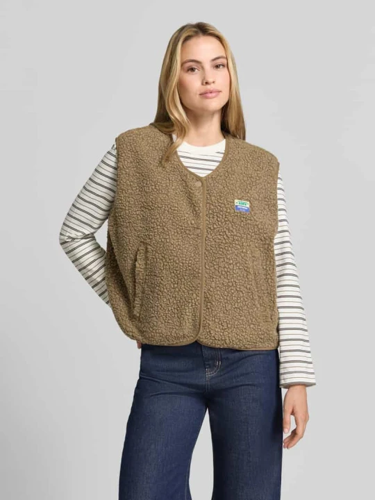 Zdjęcie produktu kamizelka o kroju regular fit z futerka model 'Hoktown' American Vintage Średniobrązowy