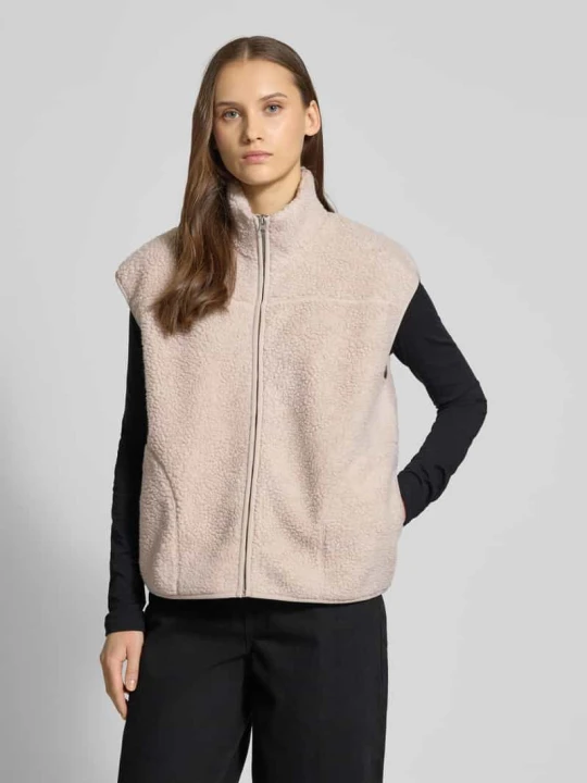 Zdjęcie produktu Regular Fit kamizelka o wyglądzie futra typu teddy model 'SADIA' Pieces Beżowy