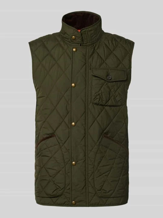 Zdjęcie produktu kamizelka o kroju regular fit z naszywką z logo model 'BEATON' Polo Ralph Lauren Oliwkowy