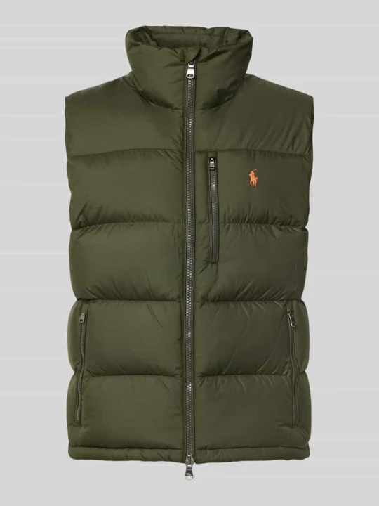 Zdjęcie produktu kamizelka o kroju regular fit z wyhaftowanym logo Polo Ralph Lauren Oliwkowy