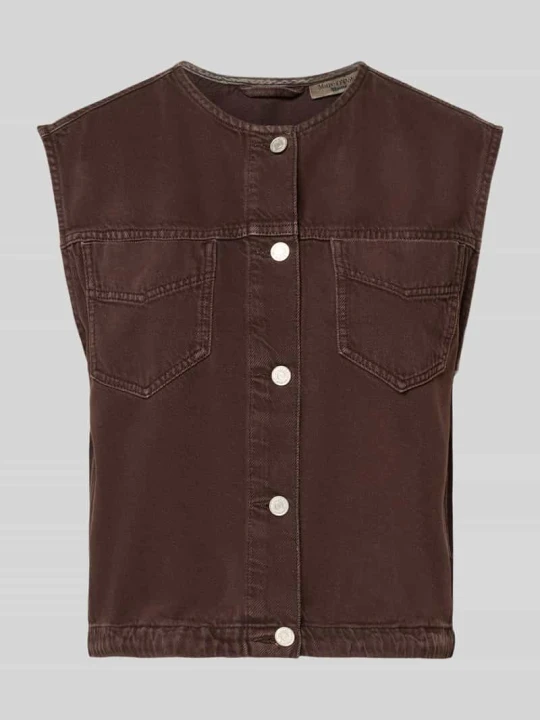 Zdjęcie produktu Kamizelka o kroju relaxed fit z mieszanki bawełny i lyocellu Marc O'Polo Ciemnobrązowy