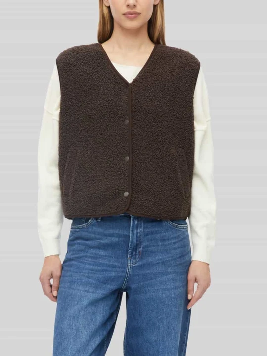 Zdjęcie produktu Kamizelka o kroju relaxed fit z pluszu teddy s.Oliver Ciemnobrązowy