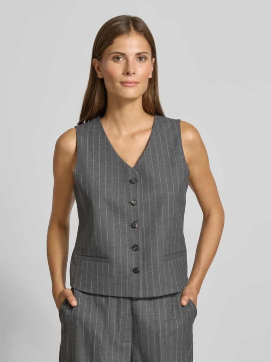 Zdjęcie produktu Kamizelka o kroju shaped fit z dodatkiem wiskozy Tommy Hilfiger Jasnoszary