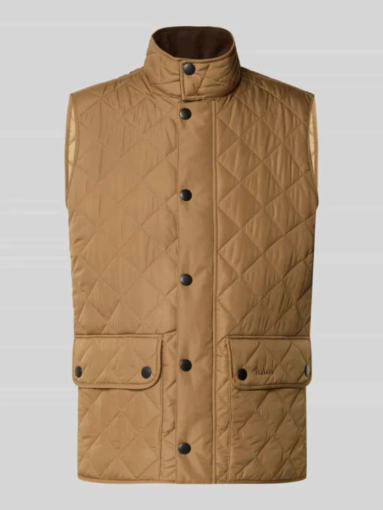 Zdjęcie produktu kamizelka o kroju slim fit z wyhaftowanym logo model 'NEW LOWERDALE' Barbour Piaskowy