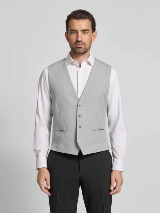 Zdjęcie produktu Kamizelka o kroju slim fit ze wzorem na całej powierzchni MCNEAL Jasnoszary