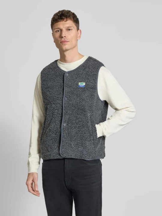 Zdjęcie produktu Kamizelka o kroju straight fit z Naszywka z logo model 'Hoktown' American Vintage Antracytowy