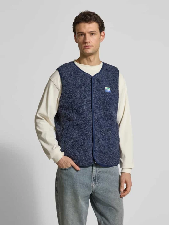 Zdjęcie produktu Kamizelka o kroju straight fit z Naszywka z logo model 'Hoktown' American Vintage Ciemnoniebieski