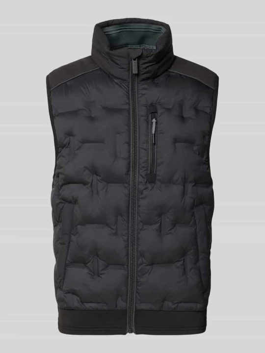 Zdjęcie produktu kamizelka outdoorowa o kroju regular fit z elementami odblaskowymi Tom Tailor Czarny