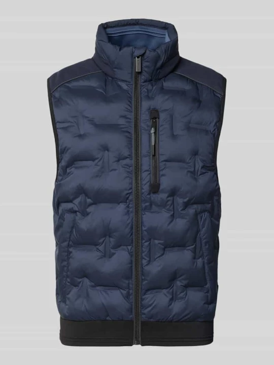 Zdjęcie produktu kamizelka outdoorowa o kroju regular fit z elementami odblaskowymi Tom Tailor Granatowy