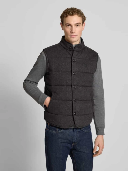 Zdjęcie produktu Kamizelka pikowana Regular Fit z czystej bawełny Polo Ralph Lauren Antracytowy melanż