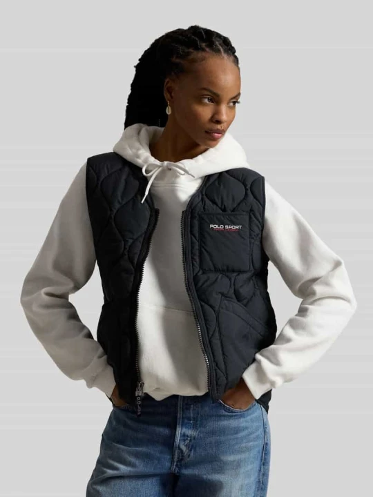 Zdjęcie produktu Kamizelka pikowana o kroju regular fit z kieszenią na piersi Polo Ralph Lauren Czarny