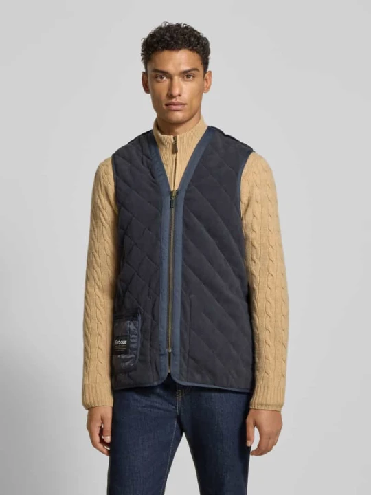 Zdjęcie produktu Kamizelka pikowana o kroju regular fit z miękkim polarem wewnątrz Barbour Granatowy