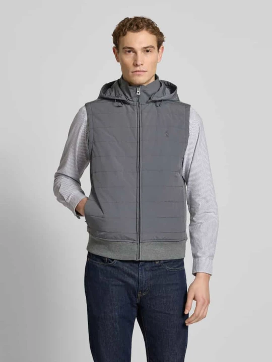 Zdjęcie produktu Kamizelka pikowana o regularnym kroju z mieszanki bawełny Polo Ralph Lauren Antracytowy melanż