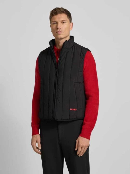 Zdjęcie produktu Kamizelka pikowana w kroju regular fit z wodoodpornego materiału Model 'BRENO2611' Hugo Czarny