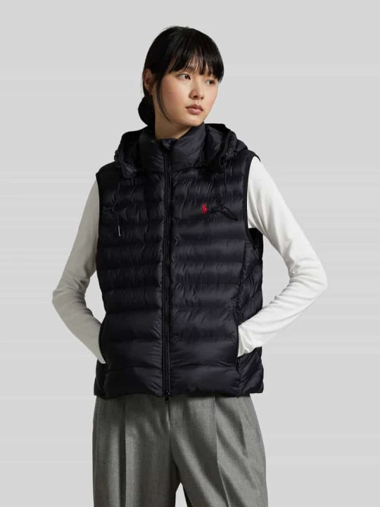 Zdjęcie produktu Kamizelka pikowana o kroju regular fit z wyhaftowanym logo Polo Ralph Lauren Czarny