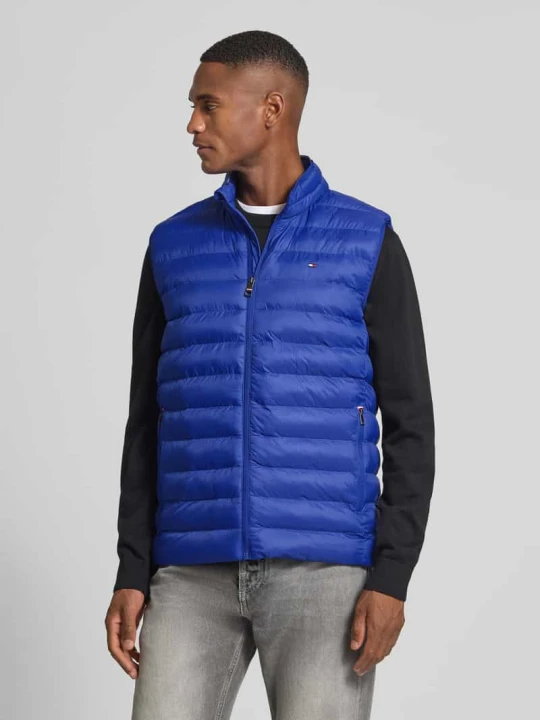 Zdjęcie produktu Kamizelka pikowana o kroju regular fit z wyhaftowanym logo Tommy Hilfiger Królewski niebieski