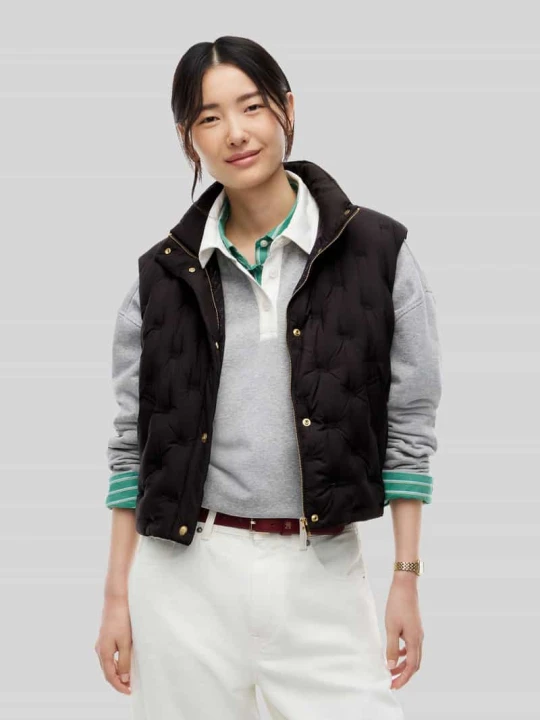 Zdjęcie produktu Kamizelka pikowana z graficzną podszewką Tommy Hilfiger Czarny