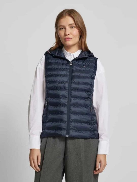 Zdjęcie produktu Kamizelka pikowana z kapturem Tommy Hilfiger Granatowy