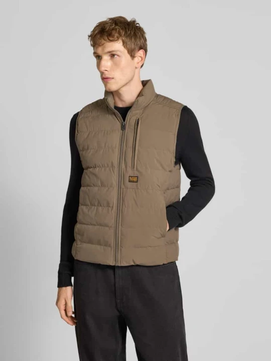 Zdjęcie produktu Kamizelka pikowana z naszywką z logo model ‘Foundation’ G-Star Raw Khaki