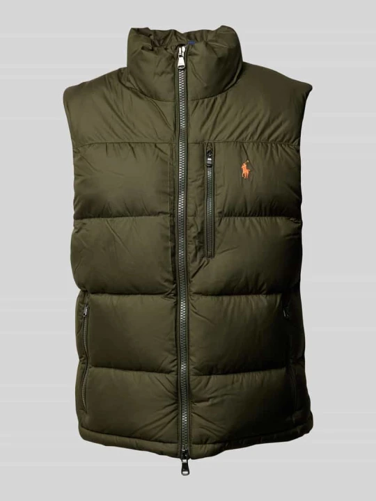 Zdjęcie produktu Kamizelka pikowana z wyhaftowanym logo Polo Ralph Lauren Oliwkowy