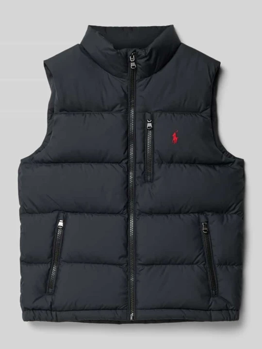 Zdjęcie produktu Kamizelka pikowana z wyhaftowanym logo Polo Ralph Lauren Czarny