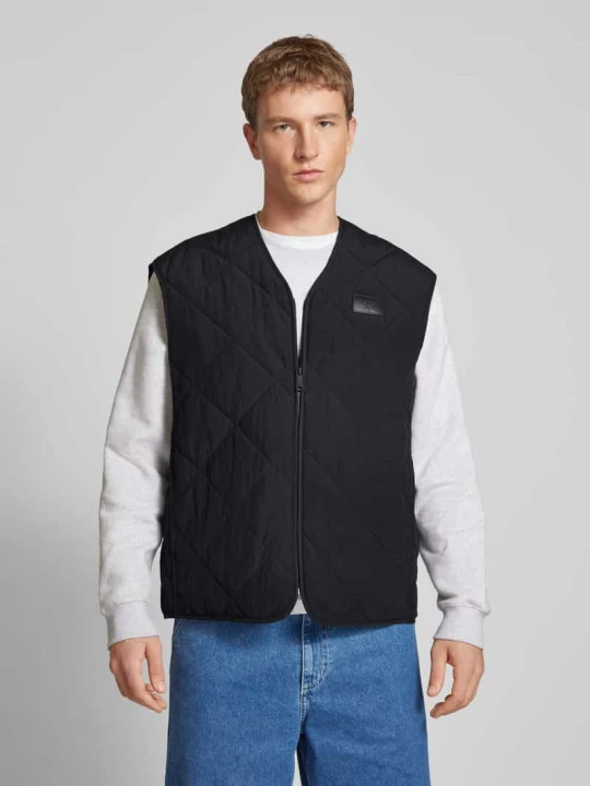 Zdjęcie produktu Kamizelka pikowana z zamkiem błyskawicznym Calvin Klein Jeans Czarny