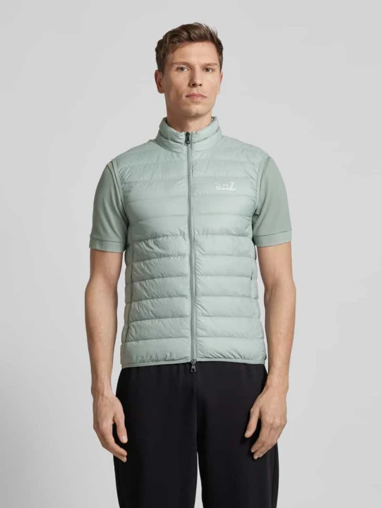 Zdjęcie produktu Kamizelka pikowana ze stójką model ‘TRAIN CORE’ EA7 Emporio Armani Miętowy