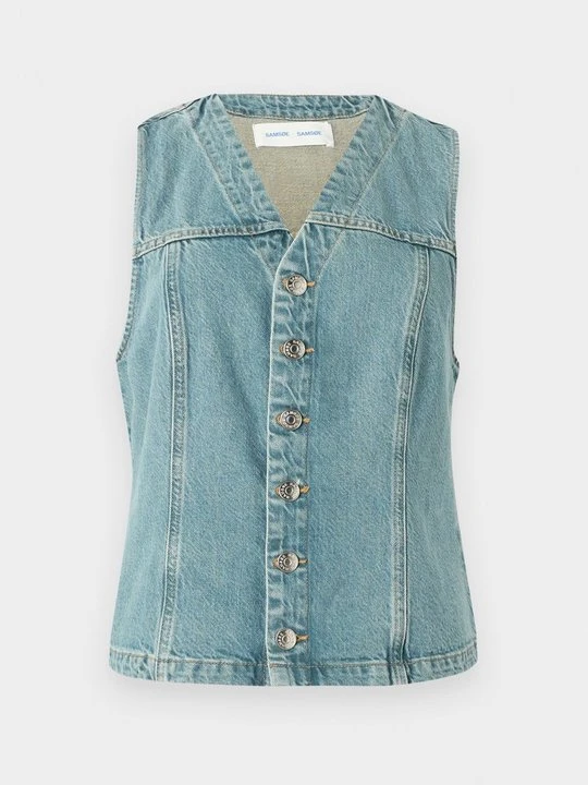 Zdjęcie produktu Kamizelka Samsøe Samsøe niebieski denim