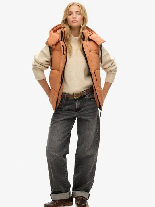 Zdjęcie produktu Kamizelka Superdry jasnobrązowy melanż