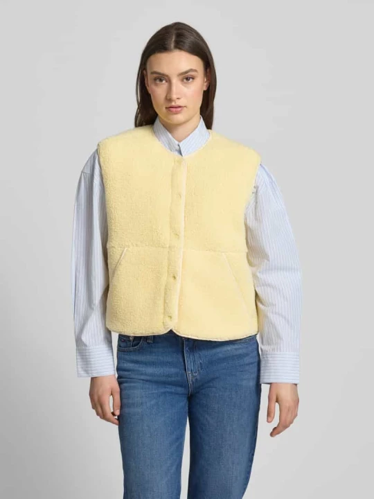 Zdjęcie produktu Kamizelka teddy z kieszeniami na dłonie model 'VERA' JJXX Żółty
