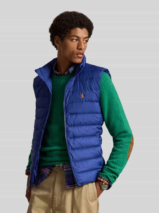Zdjęcie produktu Kamizelka w kroju regular fit z wyszywanym logo Polo Ralph Lauren Ciemnoniebieski
