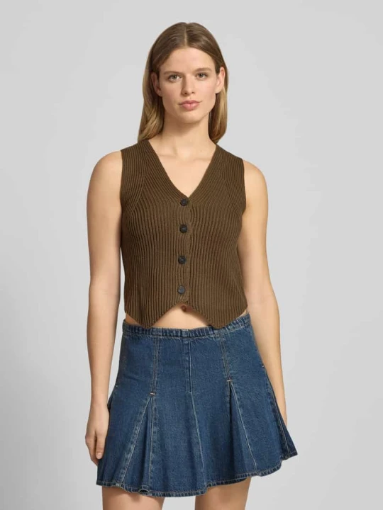 Zdjęcie produktu Kamizelka w kroju shaped fit z czystej bawełny Marc O'Polo Średniobrązowy