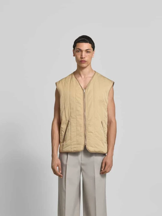 Zdjęcie produktu Kamizelka o kroju relaxed fit w pikowanym wyglądzie MM6 Maison Margiela Piaskowy