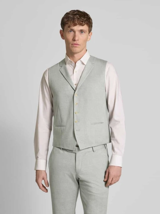 Zdjęcie produktu Kamizelka z kołnierzem z klapami Atelier Torino Jasnozielony